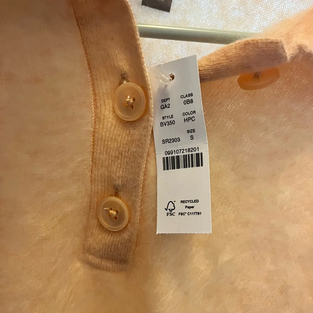NWT JCrew Brushed cashmere sweater-polo - Picture 2 of 2